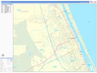 Daytona Beach Wall Map Zip Code